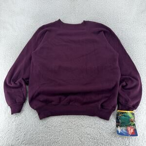 Vintage Hanes Sweatshirt Mens XL Purple Crewneck Made USA Joe Montana Tag 90s